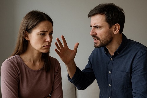 Pareja discutiendo